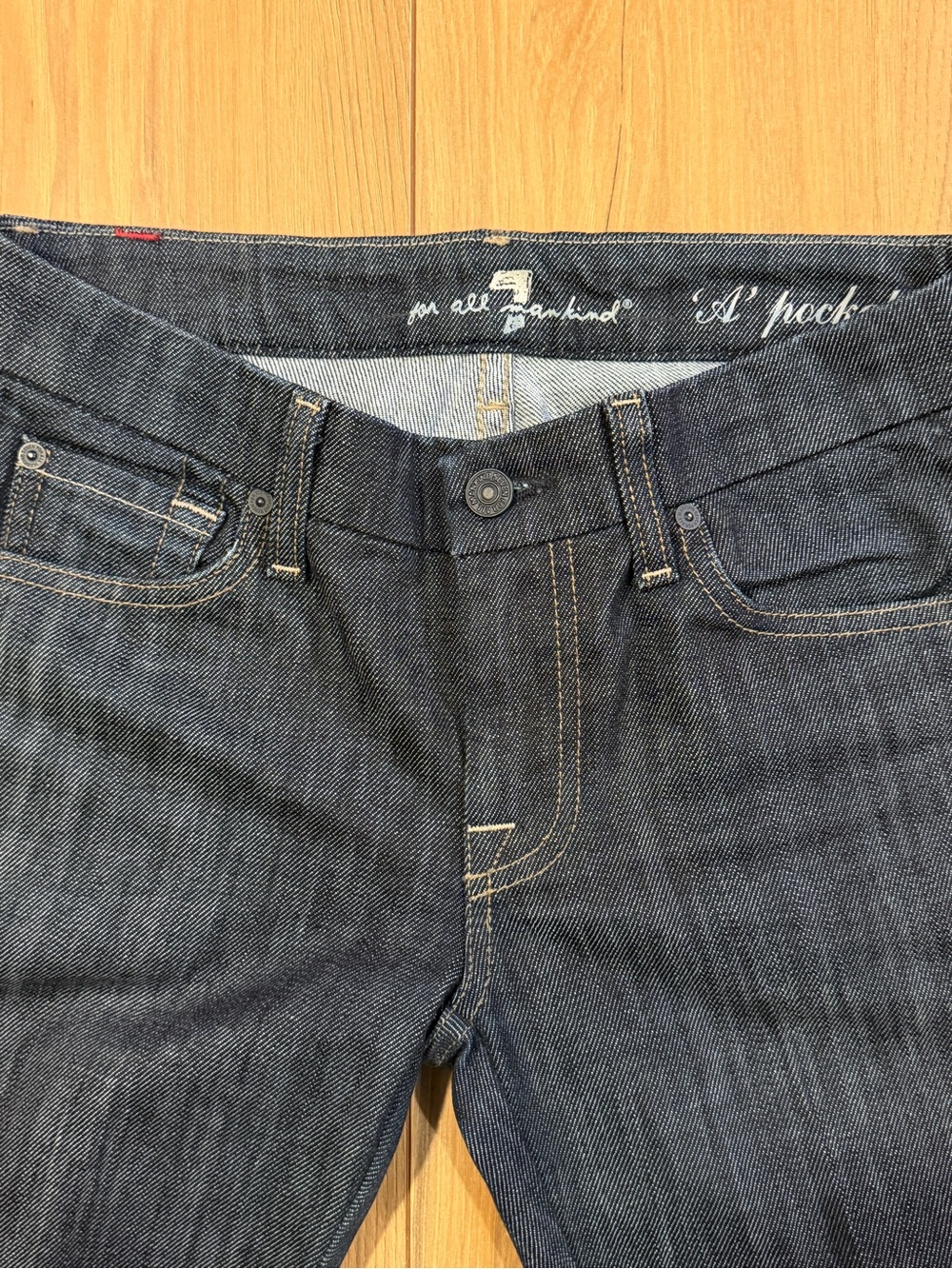 7 for all mankind A pocket Bootcut Mid-Rise Jeans Dark Wash - Size 25